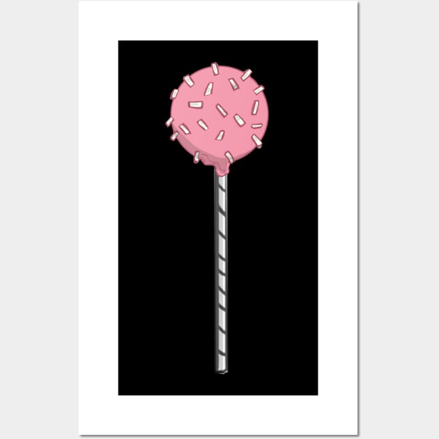 cake pop with sprinkles sweet treat design Wall Art by pink light